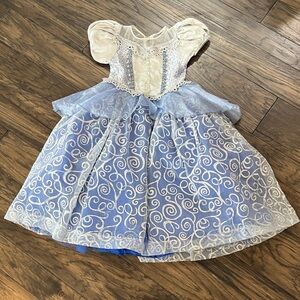 Disney Princess Blue, Silver, and  Cream Kids Costume Dress